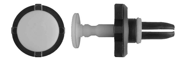 Black & White Nylon Bumper Ret - 11mm Hole 20mm Stem Length: 10 per Bag