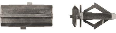 Black Nyl Fender Moulding Retainer - 9 x 14mm Hole 22mm Lgth: 10 per Bag