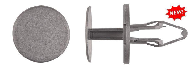 Black Nylon Push Type Ret - 8.5mm Hole 24mm Stem Length: 10 per Bag
