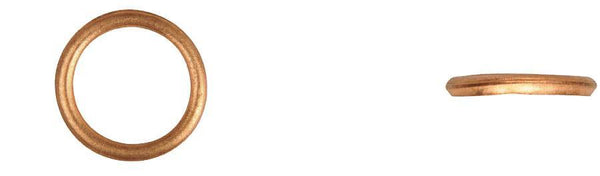 Copper Oil Drain Plug Gaskets - 14mm ID 20mm OD 2mm Crushable: 10 per Bag