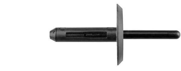 Black Nylon Fender Liner Rivet - 1/4"(6.3mm) D G/R 5/32"-15/64": 15 per Bag