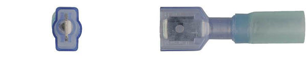Blue Crimp & Seal Terminals - 1/4 Tab 16-14 Ga Wire Male: 10 per Bag