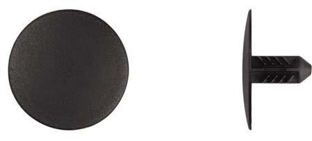 Black Nylon Hood Insul Ret - 7mm Hole 30mm OD Hd Dia: 25 per Bag