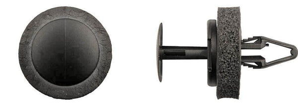 Black Nylon Cowl Vent Push Ret - 6.5mm Hole 22mm Stem Length: 15 per Bag