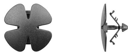 Black Nylon Hood Insul Ret - 7mm Hole Size 13mm Stem Length: 25 per Bag