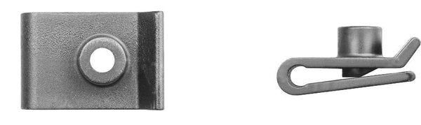 Black Nylon "U" Type Ret Nuts - #10 Screw 18mm W, 27mm L: 10 per Bag