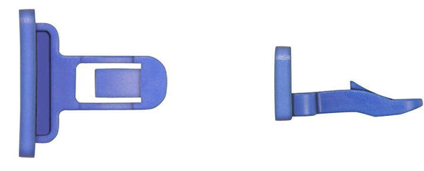 Blue Nylon Flare Bumper Clips - 13mmx26mm Hd Size 24mm Stem: 15 per Bag
