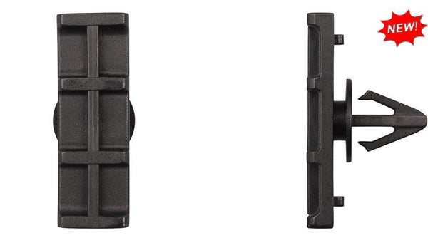 Black Rocker Moulding Clips - 9mm Hole Size 14mm Stem Length: 10 per Bag