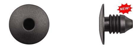 Black Nylon Trim Panel Ret - 11mm Hole Size 16mm Stem Lgth: 25 per Bag