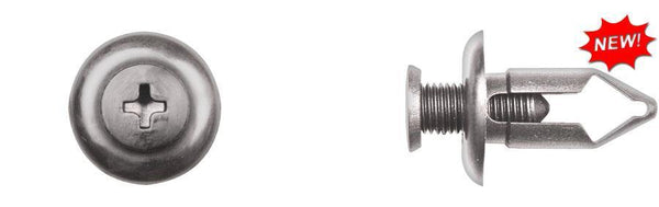 Black Nylon Phillips Screw Ret - 9mm Hole Size 20mm Stem Length: 15 per Bag