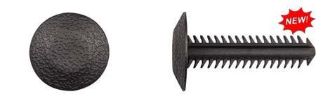 Black Pillar Cover Retainers - 8mm Hole Size 19mm Head: 10 per Bag