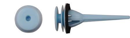 Blue Nylon License Plate Ret - 10.5mm Stem Dia 39mm Stem Lgth: 25 per Bag