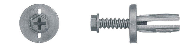 Black Nylon Phillips Screw Ret - 8mm Hole Size 18mm Stem Length: 100 per Bag