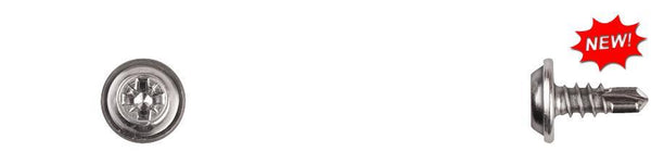 Chrome Flat Top Trim Screws - 8 x 7/16" 3/8" Phil Pozidrive: 50 per Bag