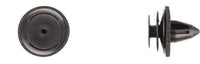 Black Nylon Door Panel Ret - 8mm Hole Size 14mm Stem Lgth: 15 per Bag
