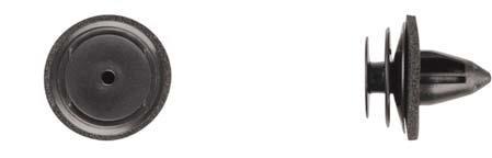Black Nylon Door Panel Ret - 8mm Hole Size 14mm Stem Lgth: 15 per Bag