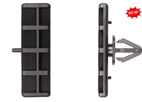 Black Nylon Rocker Mldg Clips - 9mm Hole Size 14mm Stem Lgth: 15 per Bag