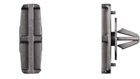 Black Nylon Fender Mldg Clips - 10mm Hole Size 13mm Stem Lgth: 25 per Bag