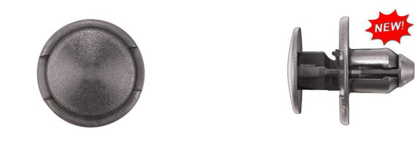 Black Nylon Fender Push Ret - 8.5mm Hole 12mm Stem Length: 25 per Bag