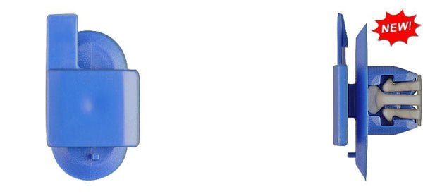 Blue Nylon Moulding Retainers - 17mm x 24mm Top Hd 10mm Stem: 10 per Bag