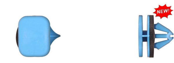 Blue Nylon WindShield Clips - 9mm Hole Size 10mm Stem Lgth: 10 per Bag