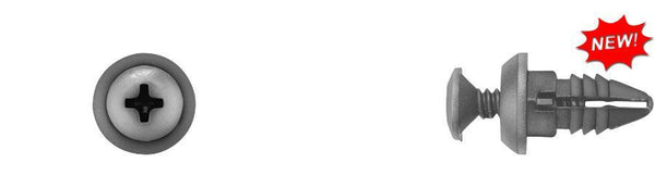 Black Nylon Cowl Retainers - 1/4" Sq Hole 9/16" Stem Length: 15 per Bag