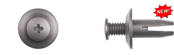 Black Nylon Phillips Screw Ret - 8mm Hole Size 18mm Stem Lgth: 25 per Bag