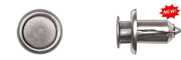 Black Nylon Bumper Cover Ret - 10mm Hole 19.5mm Flange Size: 10 per Bag
