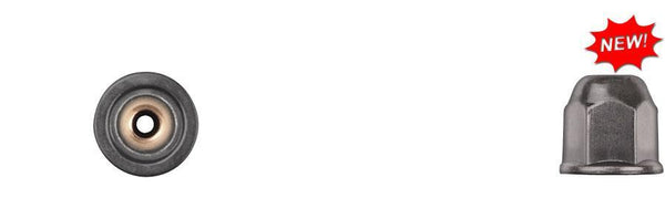 Black Nylon Coated Acorn Nut - 4-.70mm Thread Size: 15 per Bag