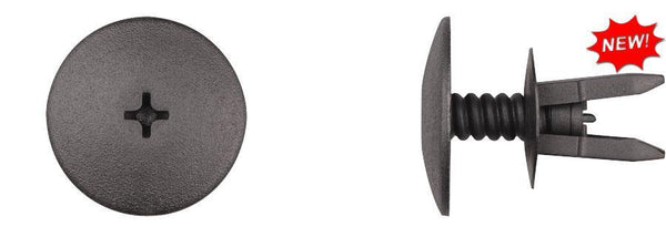 Black Nylon Phillips Screw Ret - 8mm Hole Size 15mm Stem Length: 25 per Bag