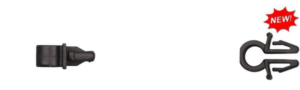 Black Nylon Routing Clip - 5mm Hole Size Holds 5mm Cable: 25 per Bag