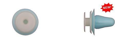 Blue & Natural Nylon Door Clip - 9.5mm Hole Size 14mm Stem Lgth: 25 per Bag