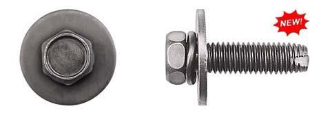 Black Hex Splash Shield Bolts - 8-1.25 x 30mm 24mm Washer O.D.: 10 per Bag