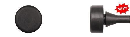 Black Rubber Bumpers - 1/4" Hole 5/8" Stem Length: 25 per Bag