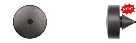 Black Rubber Bumpers - 1/4" Hole 3/8" Stem Length: 25 per Bag