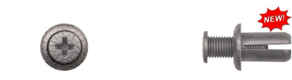 Black Nylon Phil. Screw Retainer - 8mm Hole 13mm Flange 13 Stem: 25 per Bag