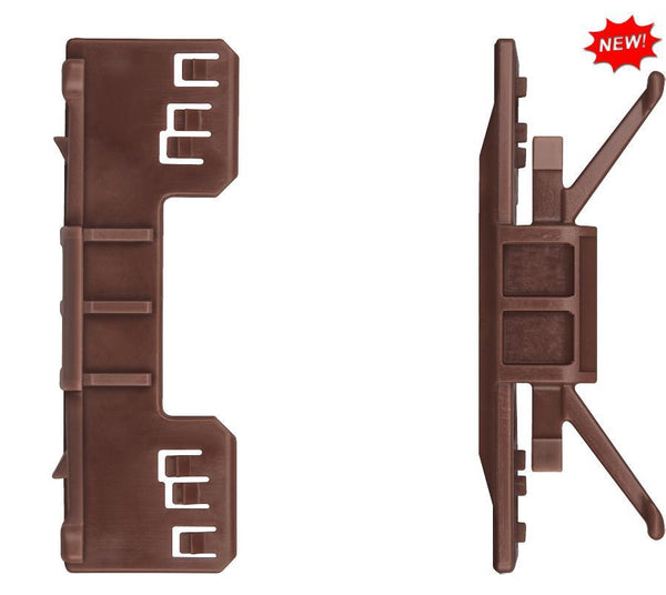 Brown Nylon Drip Moulding Clip - 61mm Overall Length: 25 per Bag