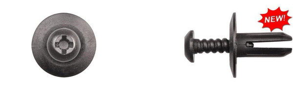 Black Nylon Phillips Screw Ret - 6mm Hole Size 15mm Stem Lgth: 10 per Bag