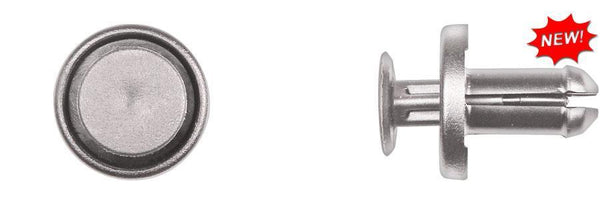 Black Nylon Push Type Ret - 8mm Hole Size 16mm Stem Lgth: 25 per Bag