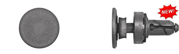 Black Nylon Push Type Retainer - 9mm Hole Size 13mm Stem Length: 5 per Bag