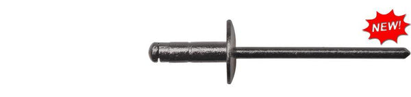 Black Alum/Steel Rivets - 5/32" Diameter 3/64 - 3/8" G/R: 25 per Bag