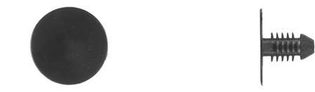 Black Nylon Mud Shield Ret - 1/4" Hole 3/4" Head 1/2" Stem: 100 per Bag