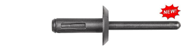 Black Nylon Blind Rivets - 1/4" Dia G/R 19/64 - 27/64": 25 per Bag
