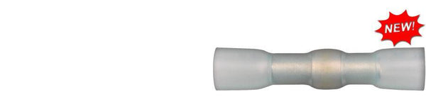 Blue Wire Terminal Butt Conn. - 16-14 Ga. Crimp/Solder/Heat: 100 per Bag