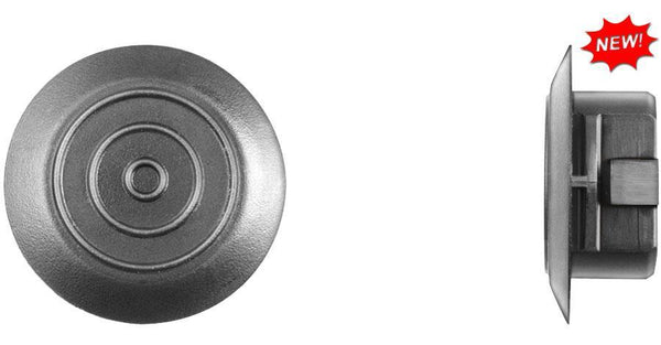 Black Rocker Mldg Retainers - 22mm Hole 10mm Stem Length: 25 per Bag