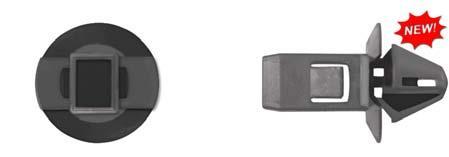 Black Grille Moulding Clips - 13mm Hole 12mm Stem Length: 15 per Bag