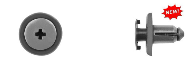 Black Nylon Engine Cover Ret - 8mm Hole 10mm Stem Length: 15 per Bag