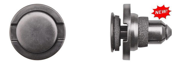 Black Push Type Retainers - 11mm Hole Size 16mm Stem Lgth: 25 per Bag