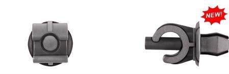 Black Nylon Hood Rod Retainers - 7mm Sq Hole 8mm Rod Size: 25 per Bag