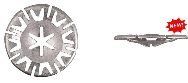 Dacromet Push Type Ret - 5mm Stud Size 30mm OD: 25 per Bag